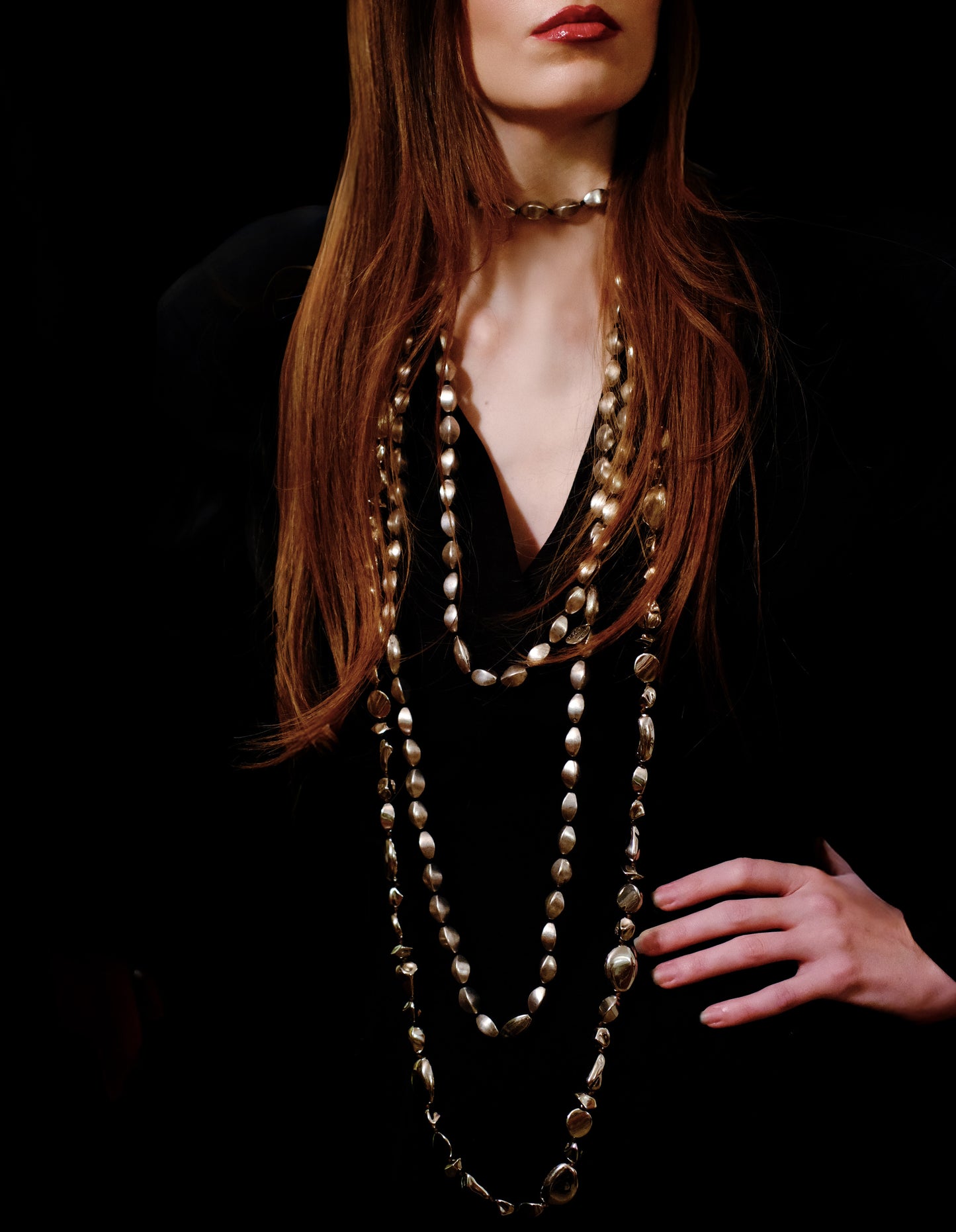 SAUTOIR PEBBLE BEADS