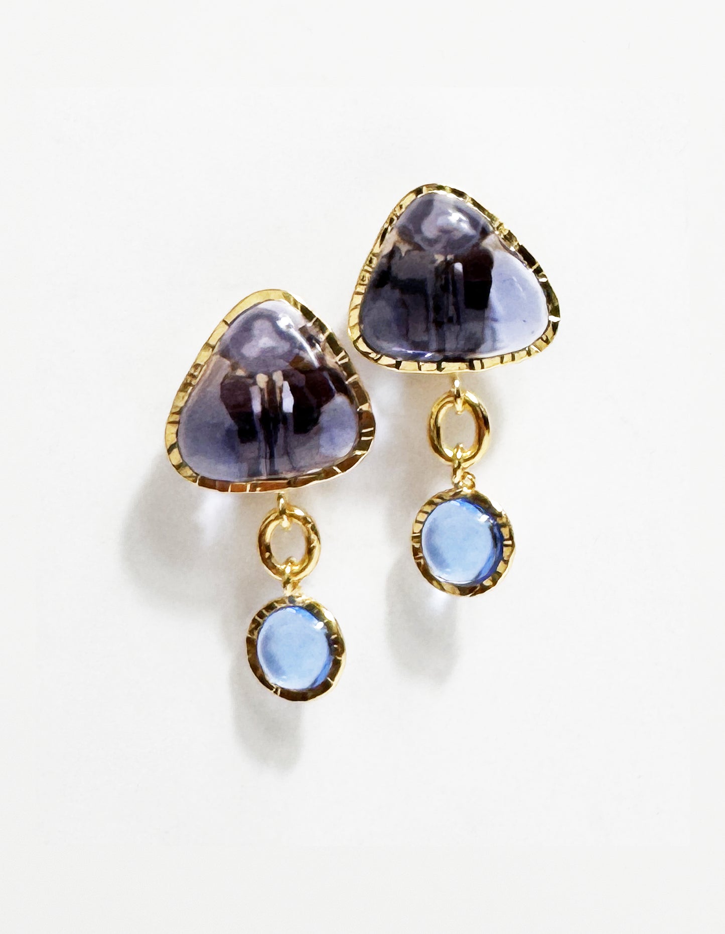 BOUCLES D'OREILLES MOSAIQUE LONGUE CLIP