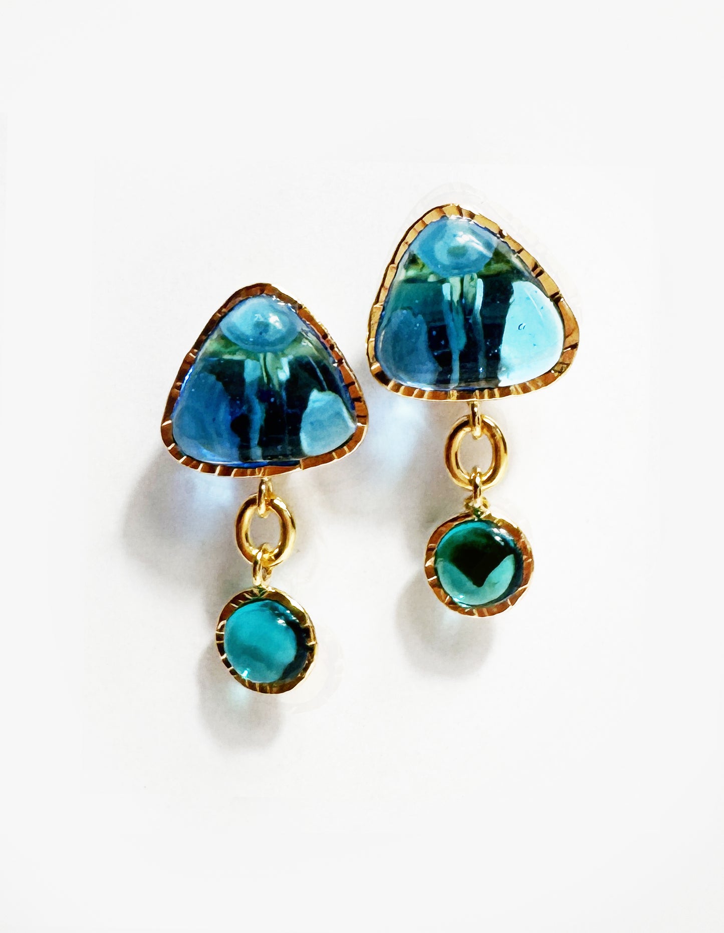 BOUCLES D'OREILLES MOSAIQUE LONGUE CLIP