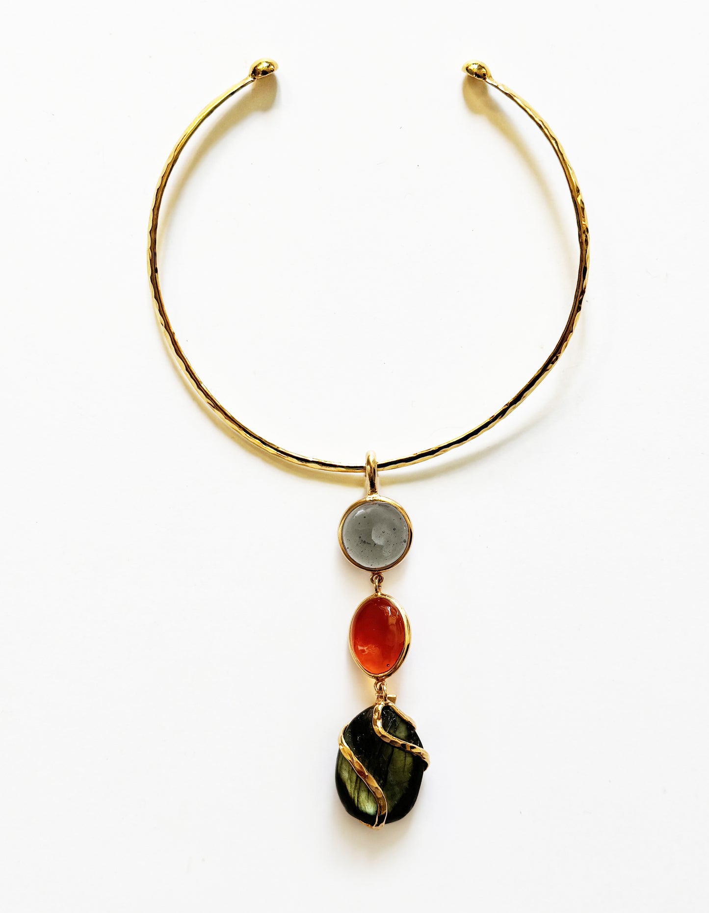 COLLIER TORQUE LABRADORITE