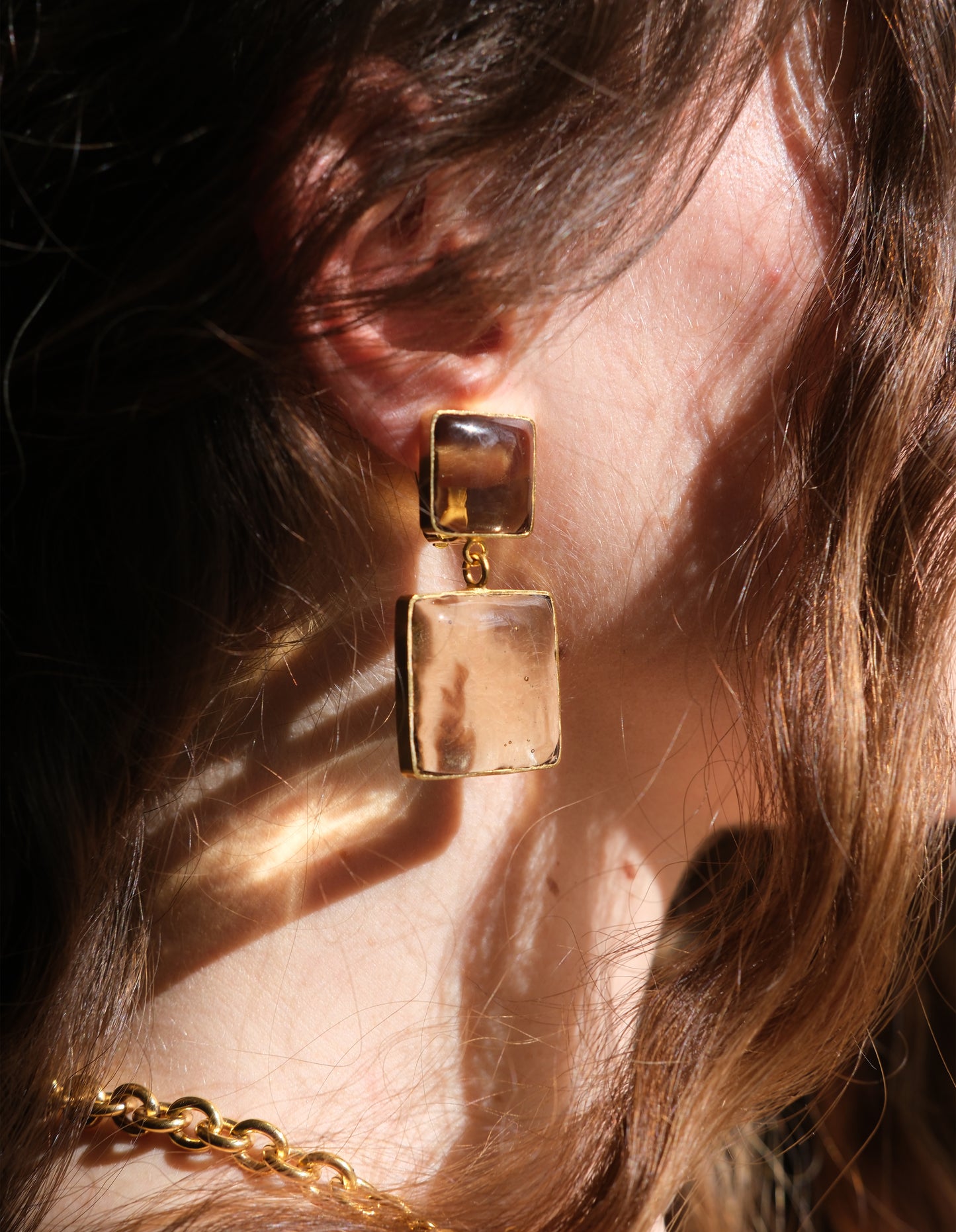 BOUCLES D'OREILLES DOUBLE PAVÉ