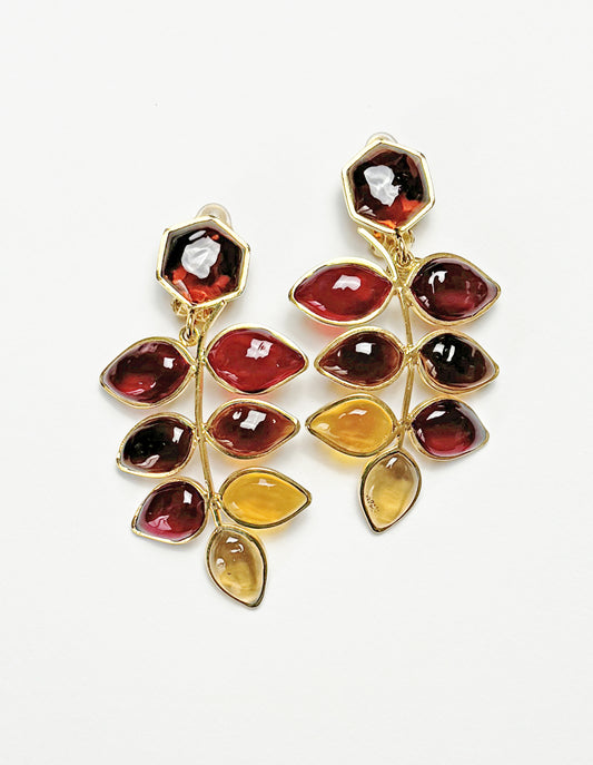 BOUCLES D'OREILLES FEUILLE