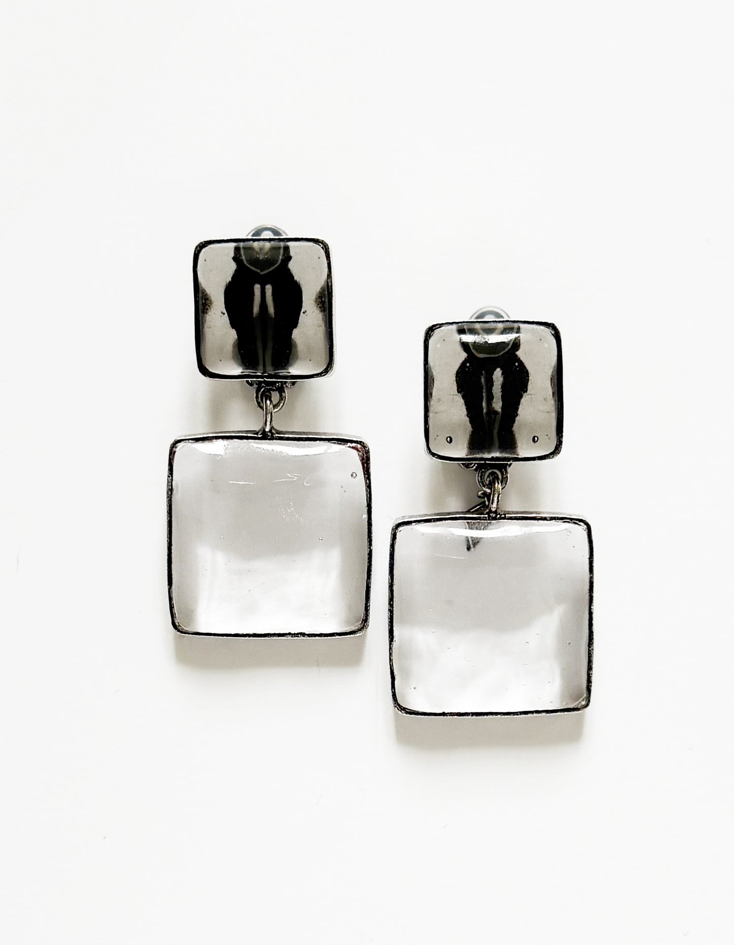 BOUCLES D'OREILLES DOUBLE PAVÉ
