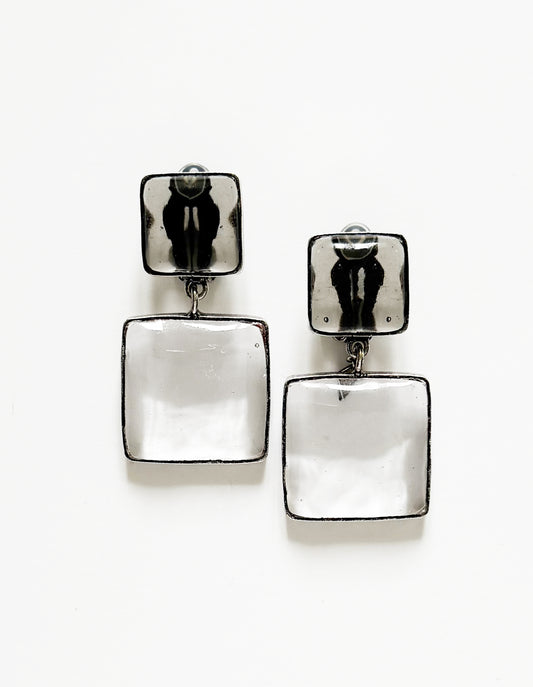 BOUCLES D'OREILLES DOUBLE PAVÉ