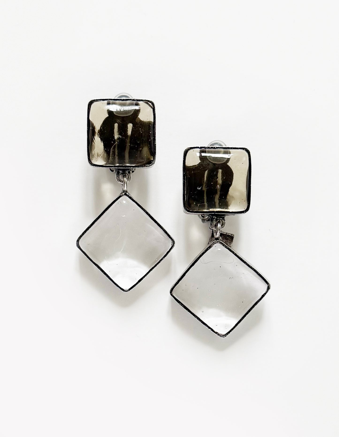BOUCLES D'OREILLES PAVÉ LOSANGE