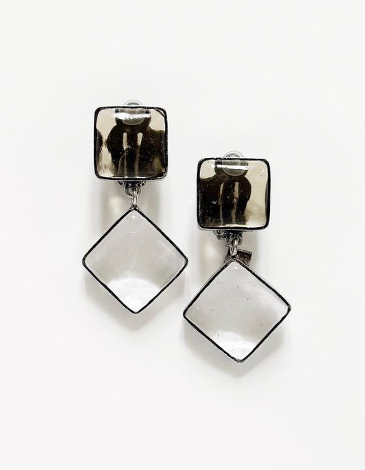 BOUCLES D'OREILLES PAVÉ LOSANGE