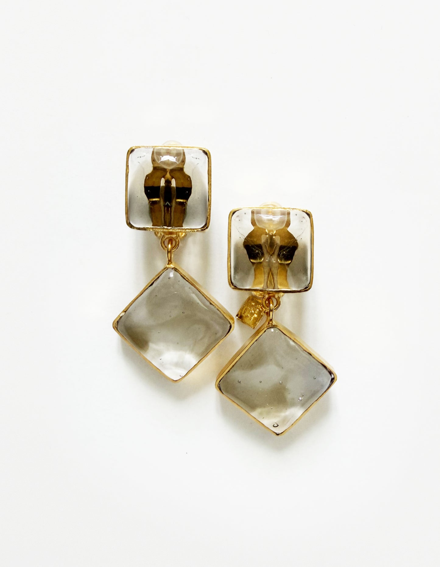BOUCLES D'OREILLES PAVÉ LOSANGE