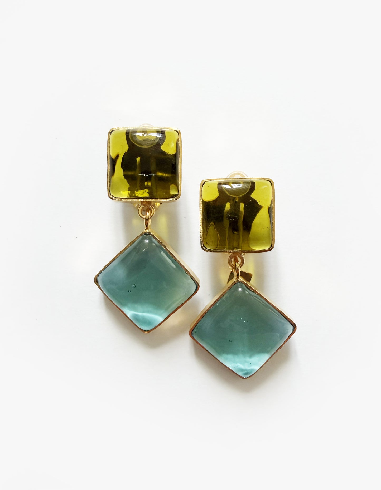 BOUCLES D'OREILLES PAVÉ LOSANGE