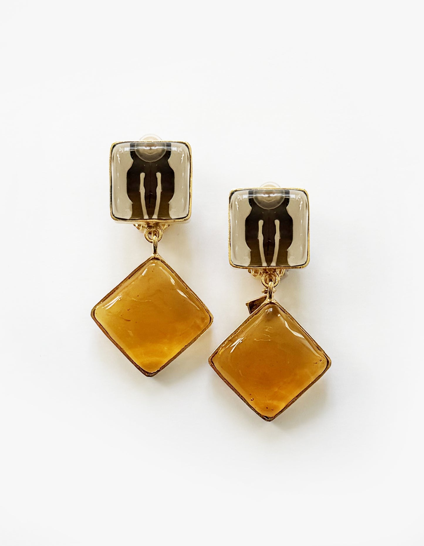 BOUCLES D'OREILLES PAVÉ LOSANGE