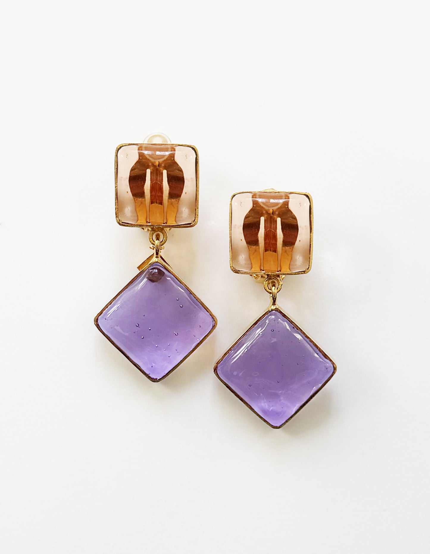BOUCLES D'OREILLES PAVÉ LOSANGE