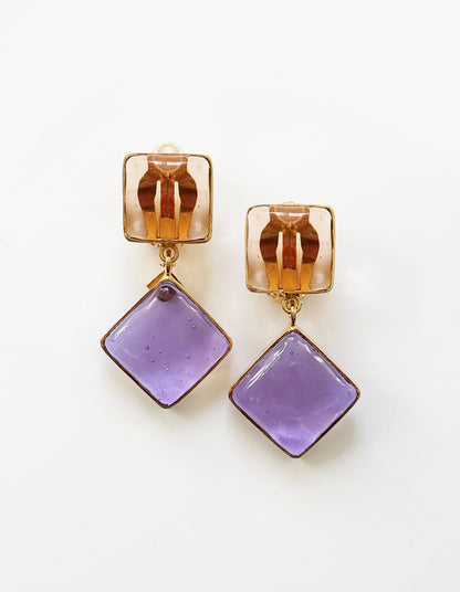 BOUCLES D'OREILLES PAVÉ LOSANGE