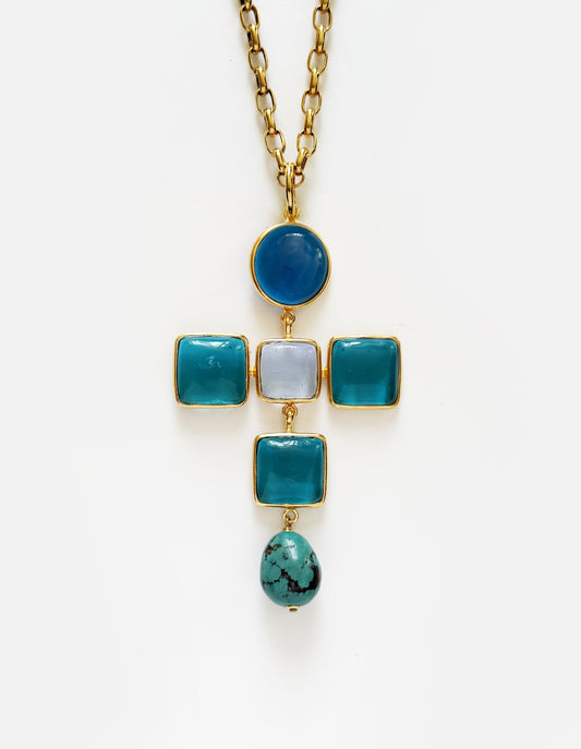 BAROCK KREUZANHÄNGER MIT ROCAILLEN