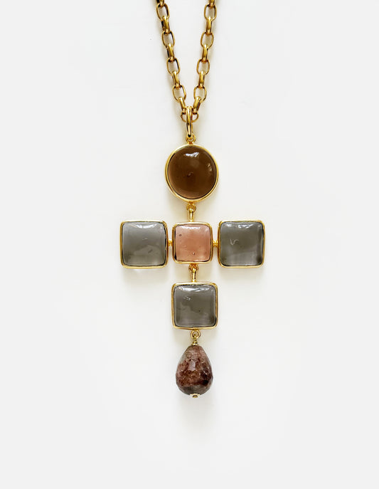 BAROCK KREUZANHÄNGER MIT ROCAILLEN