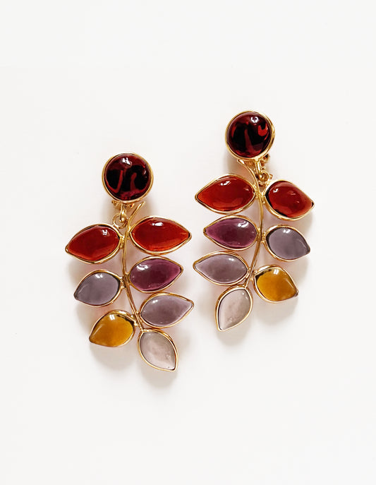 BOUCLES D'OREILLES FEUILLE