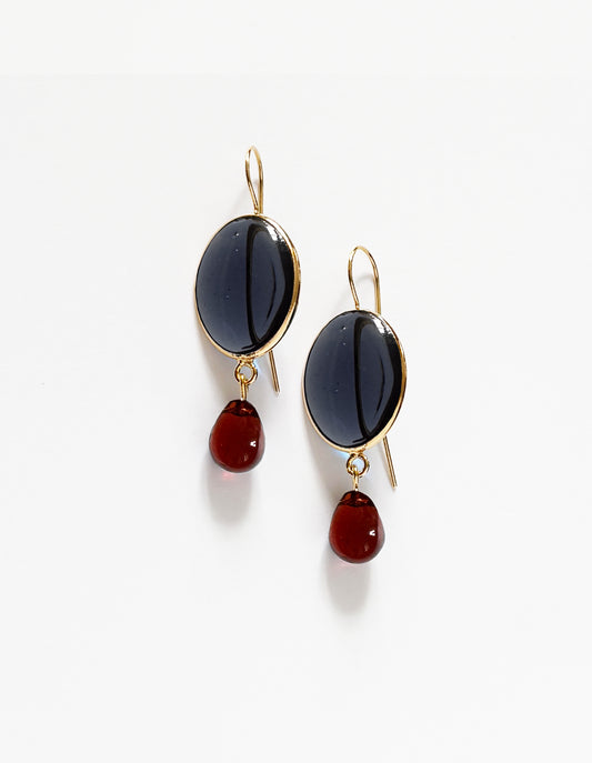 BOUCLES D'OREILLES ROCAILLES GOUTTE