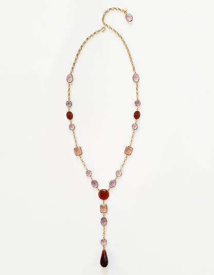 COLLIER CRAVATE ROCAILLES & CHAÎNE