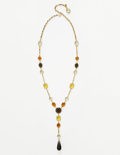 COLLIER CRAVATE ROCAILLES & CHAÎNE
